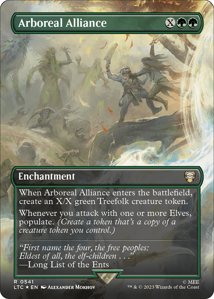 {R} Arboreal Alliance (Borderless) (Surge Foil) [The Lord of the Rings: Tales of Middle-Earth Commander][LTC 541]