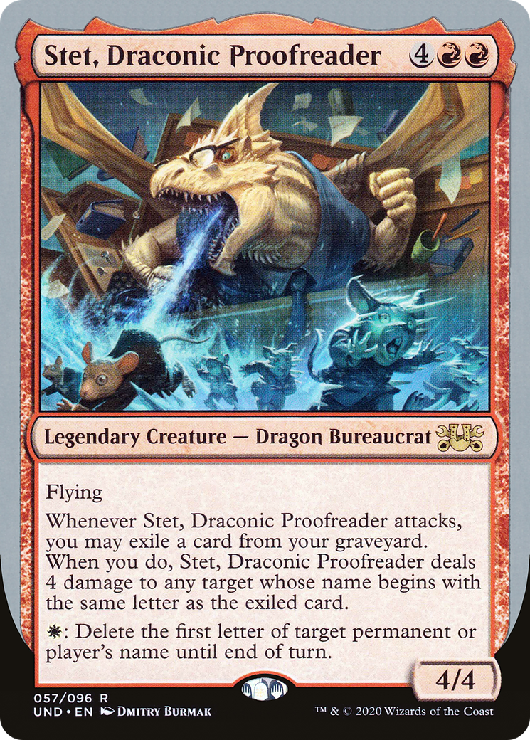 {R} Stet, Draconic Proofreader [Unsanctioned][UND 057]