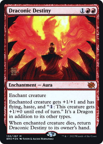 {R} Draconic Destiny [The Brothers' War: Prerelease Promos][PR BRO 130]