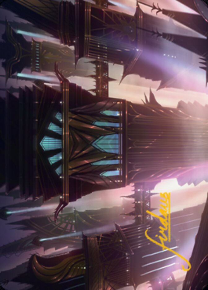 {A} Skybridge Towers Art Card (Gold-Stamped Signature) [Streets of New Capenna Art Series][GS ASNC 037]