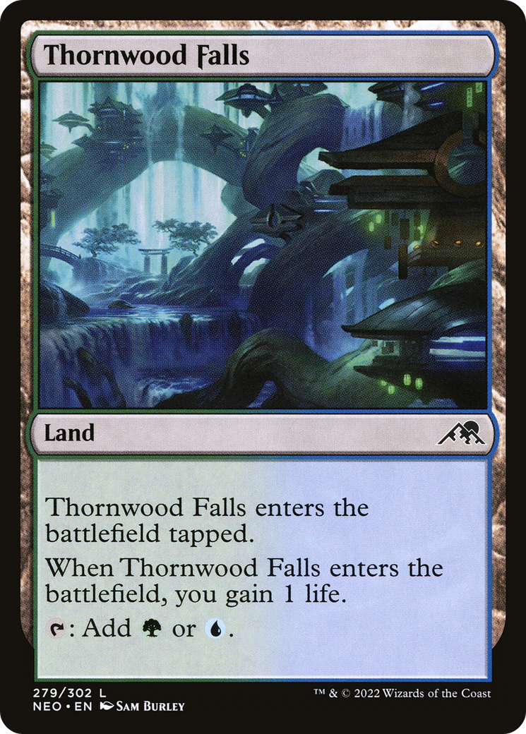 {C} Thornwood Falls [Kamigawa: Neon Dynasty][NEO 279]