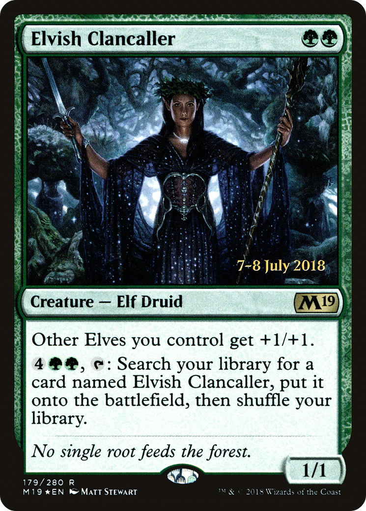 {R} Elvish Clancaller [Core Set 2019 Prerelease Promos][PR M19 179]