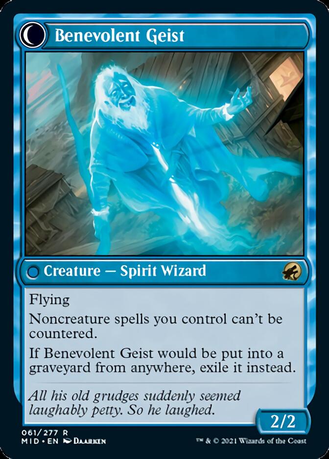 {R} Malevolent Hermit // Benevolent Geist [Innistrad: Midnight Hunt][MID 061]