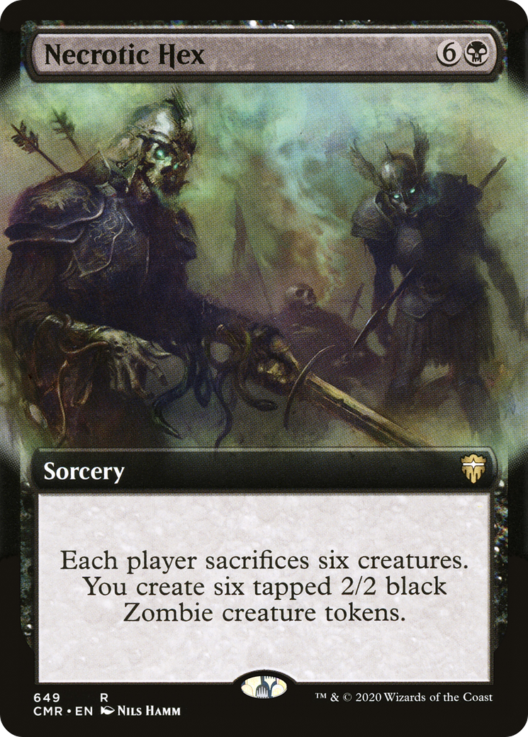 {R} Necrotic Hex (Extended Art) [Commander Legends][CMR 649]