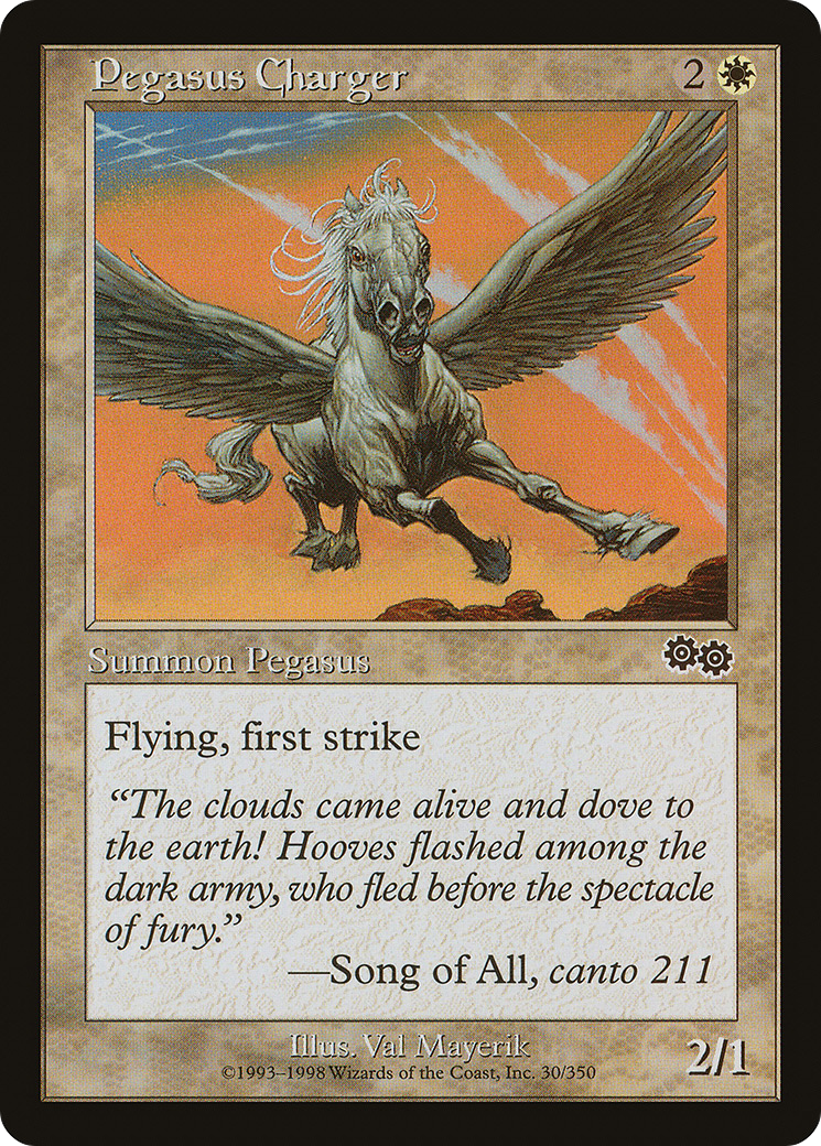 {C} Pegasus Charger [Urza's Saga][USG 030]