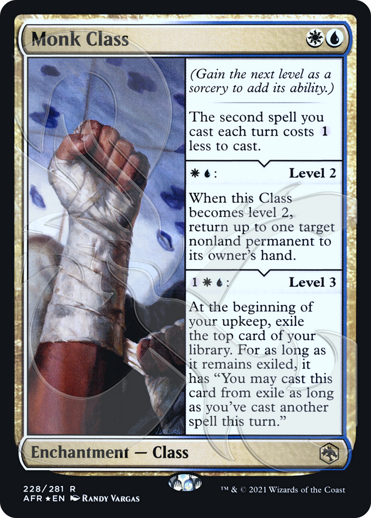 {R} Monk Class (Ampersand Promo) [Dungeons & Dragons: Adventures in the Forgotten Realms Promos][AMP AFR 228]