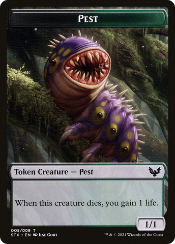 {T} Pest // Jace, Telepath Unbound Emblem Double-Sided Token [Secret Lair: From Cute to Brute Tokens][TSLD 000]