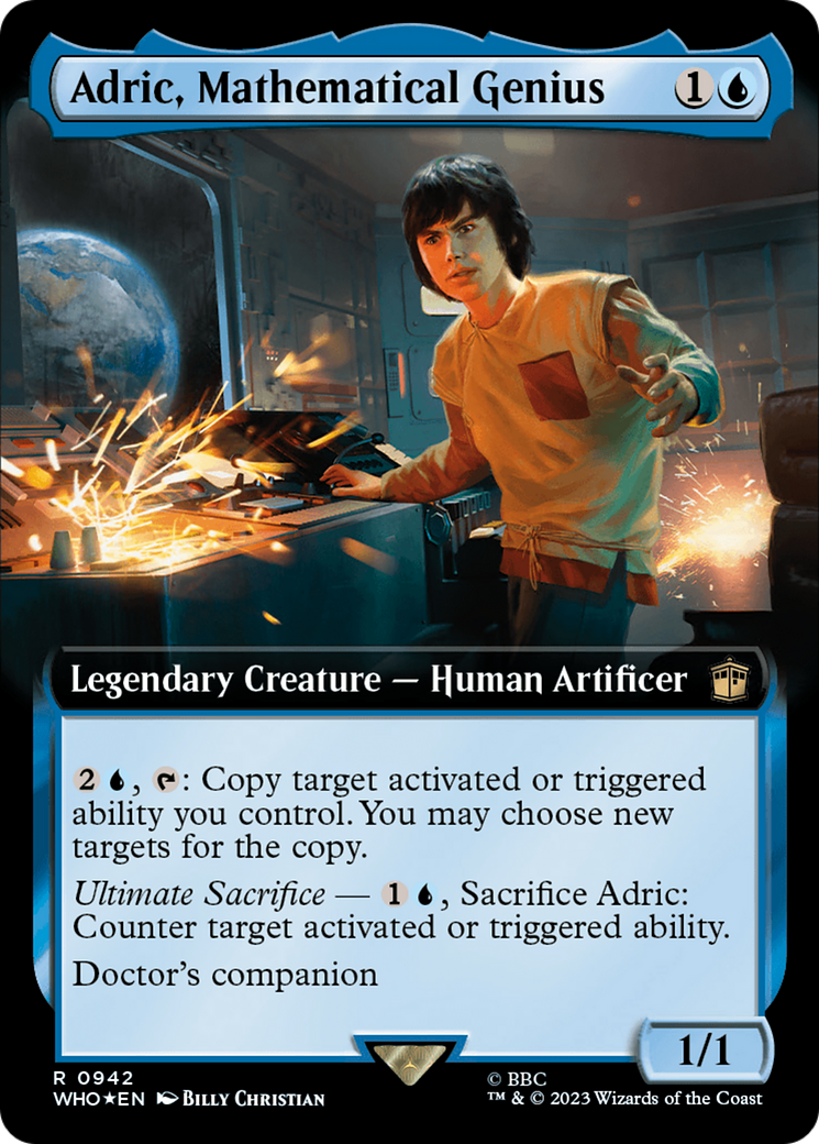 {R} Adric, Mathematical Genius (Extended Art) (Surge Foil) [Doctor Who][WHO 942]