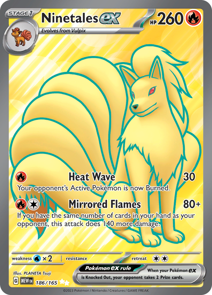 [PKM-R] Ninetales ex (186/165) [Scarlet & Violet: 151]