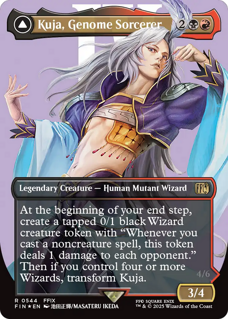 {@R} Kuja, Genome Sorcerer // Trance Kuja, Fate Defied (Borderless) (Surge Foil) [FINAL FANTASY][FIN 544]