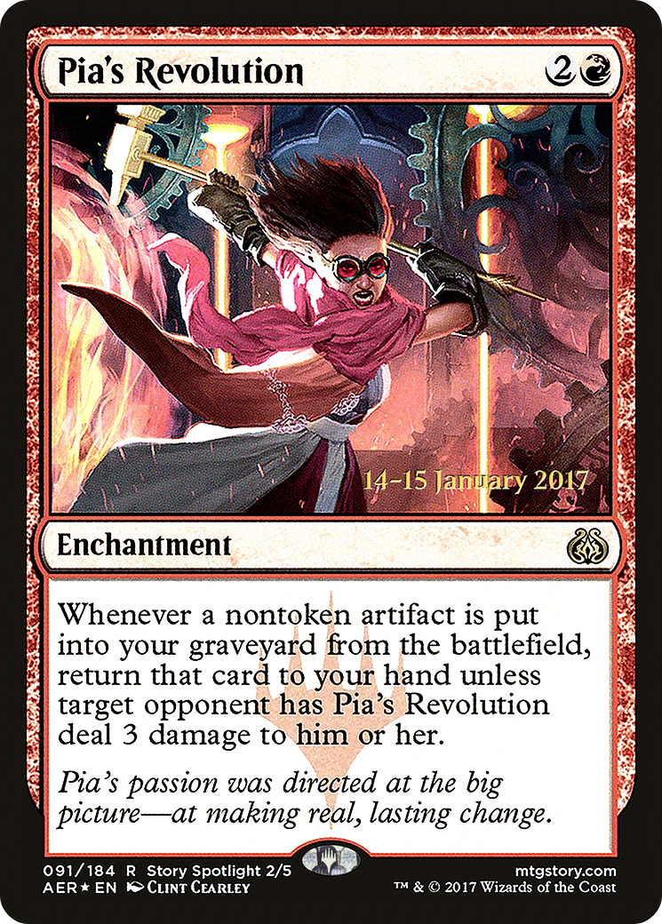 {R} Pia's Revolution [Aether Revolt Prerelease Promos][PR AER 091]