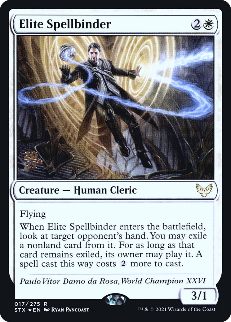 {R} Elite Spellbinder [Strixhaven: School of Mages Prerelease Promos][PR STX 017]