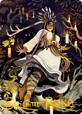 {A} Candlegrove Witch 2 Art Card (Gold-Stamped Signature) [Innistrad: Midnight Hunt Art Series][GS AMID 076]