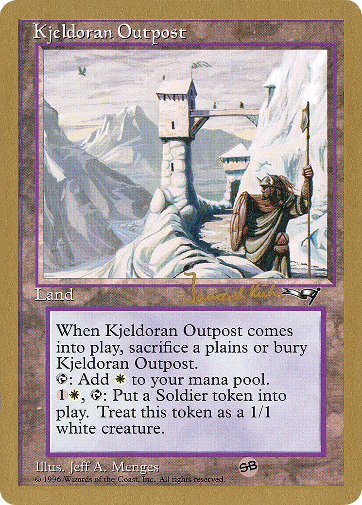 {R} Kjeldoran Outpost (Janosch Kuhn) [World Championship Decks 1997][GB WC97 JK139SB]