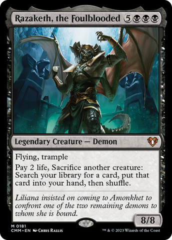 {R} Razaketh, the Foulblooded [Commander Masters][CMM 181]