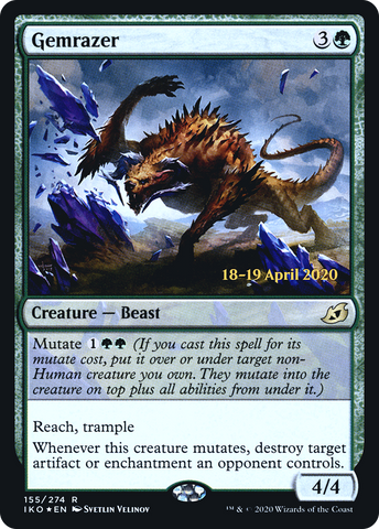 {R} Gemrazer [Ikoria: Lair of Behemoths Prerelease Promos][PR IKO 155]