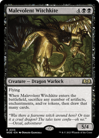{@R} Malevolent Witchkite [Wilds of Eldraine][WOE 315]
