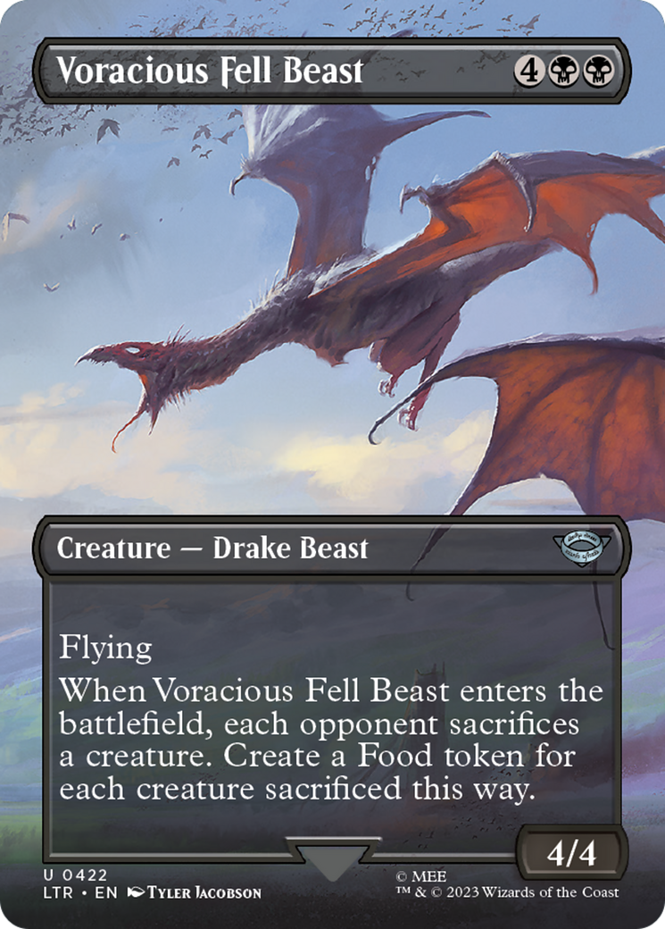 {C} Voracious Fell Beast (Borderless Alternate Art) [The Lord of the Rings: Tales of Middle-Earth][LTR 422]