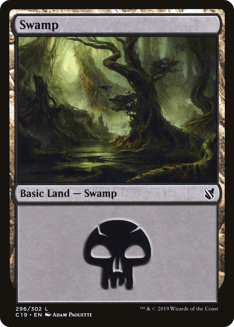 {B}[C19 296] Swamp (296) [Commander 2019]