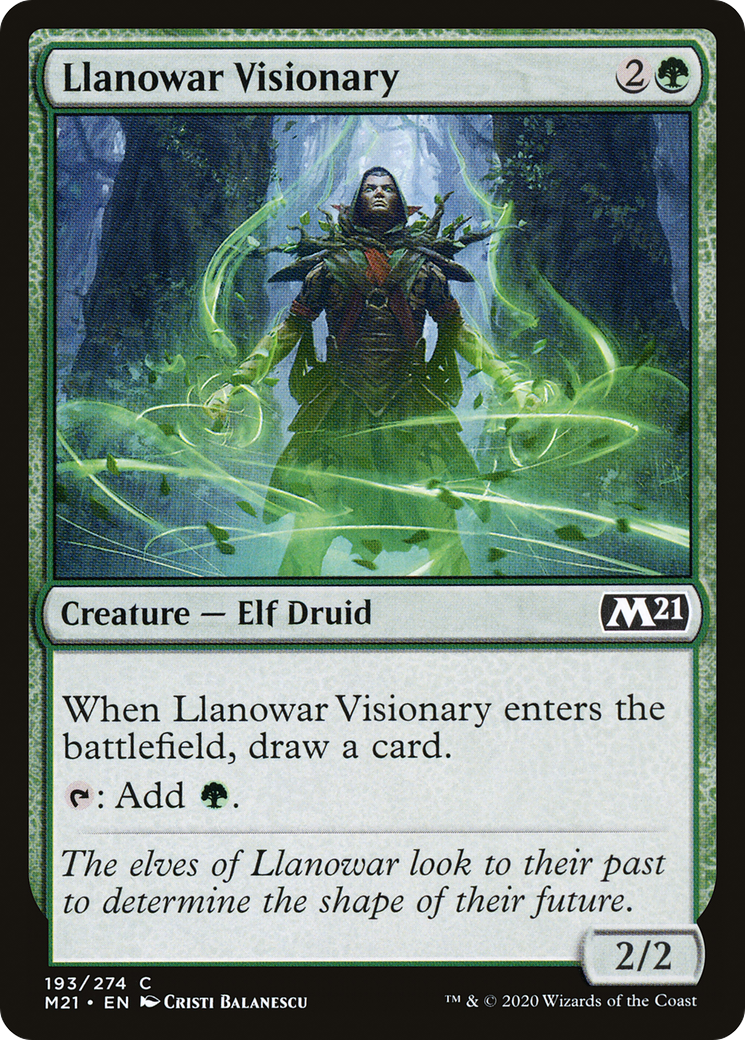 {C} Llanowar Visionary [Core Set 2021][M21 193]