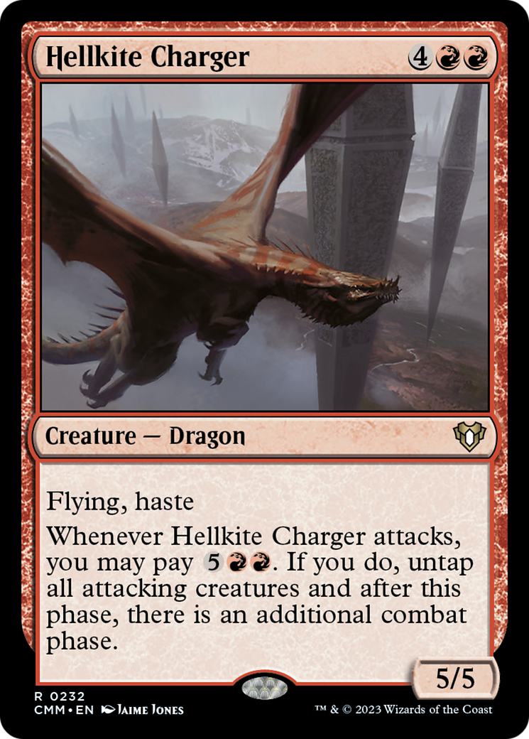 {R} Hellkite Charger (Foil Etched) [Commander Masters][CMM 540]