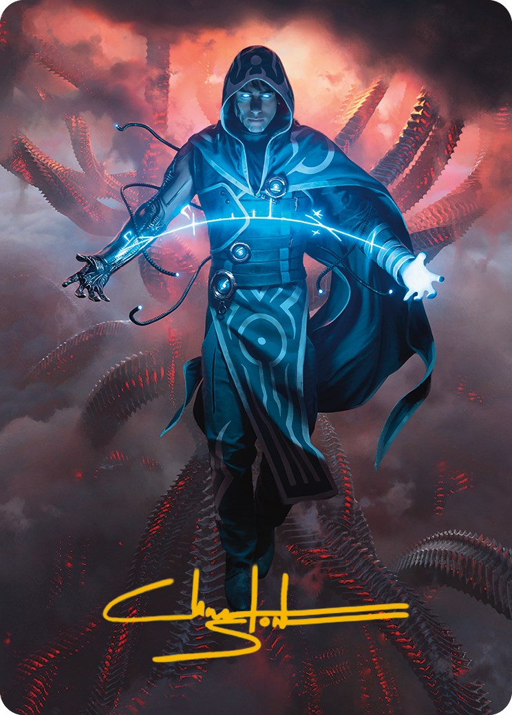 {A} Jace, the Perfected Mind Art Card (Gold-Stamped Signature) [Phyrexia: All Will Be One Art Series][GS AONE 015]