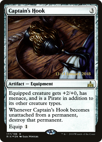 {R} Captain's Hook [Rivals of Ixalan Prerelease Promos][PR RIX 177]