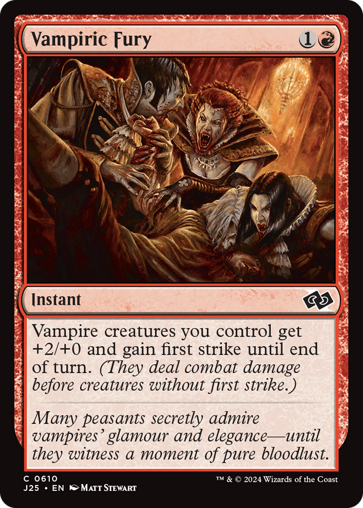 {C} Vampiric Fury [Foundations Jumpstart][J25 610]