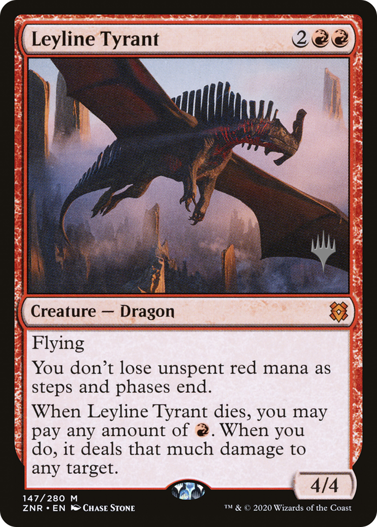 {R} Leyline Tyrant (Promo Pack) [Zendikar Rising Promos][PP ZNR 147]