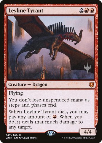 {R} Leyline Tyrant (Promo Pack) [Zendikar Rising Promos][PP ZNR 147]