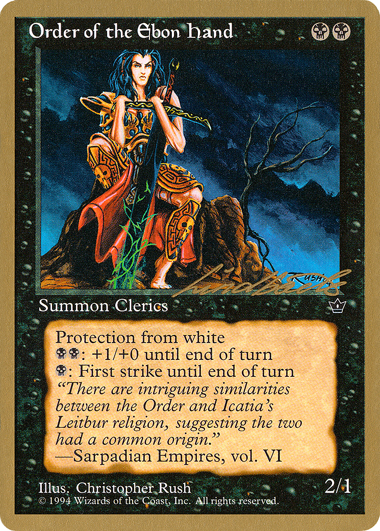 {C} Order of the Ebon Hand (Rush) (Leon Lindback) [Pro Tour Collector Set][GB PTC LL42B]