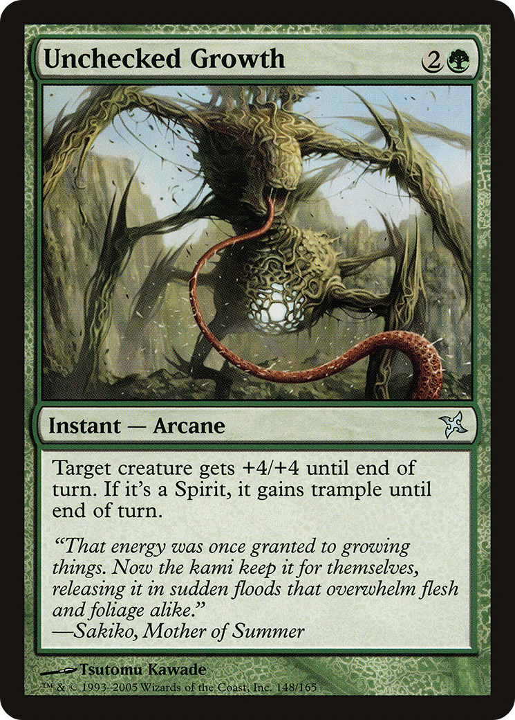 {C} Unchecked Growth [Betrayers of Kamigawa][BOK 148]