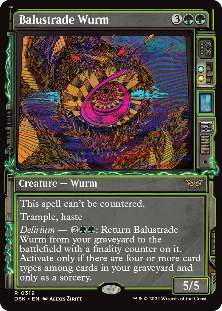 {@R} Balustrade Wurm (Showcase) [Duskmourn: House of Horror][DSK 319]