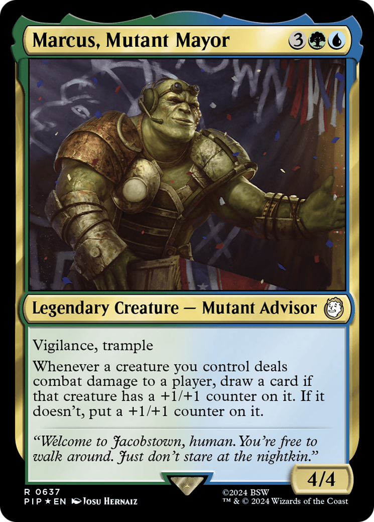 {R} Marcus, Mutant Mayor (Surge Foil) [Fallout][PIP 637]