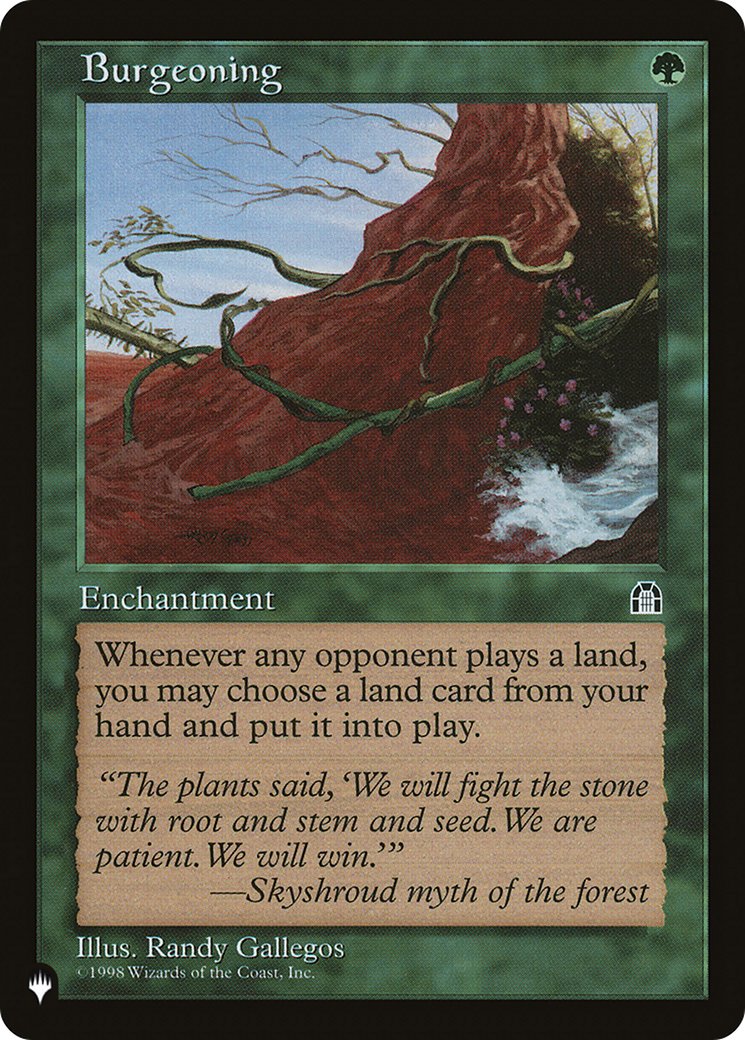 Burgeoning [LIST ]