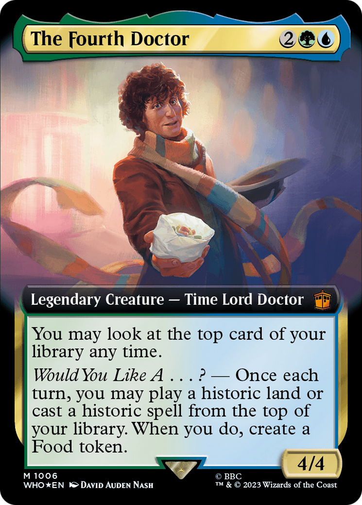 {R} The Fourth Doctor (Extended Art) (Surge Foil) [Doctor Who][WHO 1006]