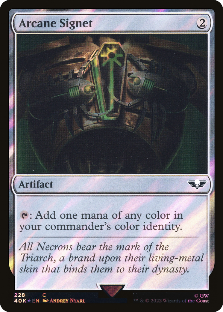 {C} Arcane Signet (228) (Surge Foil) [Universes Beyond: Warhammer 40,000][SF 40K 228]