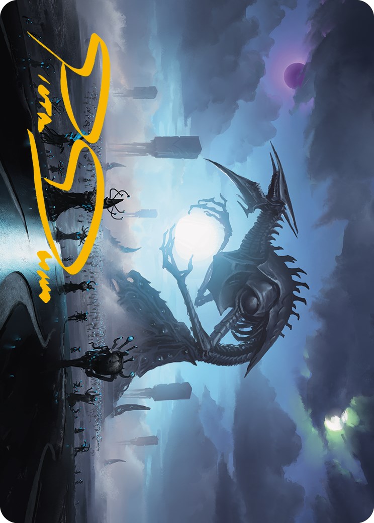 {A} Blue Sun's Zenith Art Card (Gold-Stamped Signature) [Phyrexia: All Will Be One Art Series][GS AONE 013]
