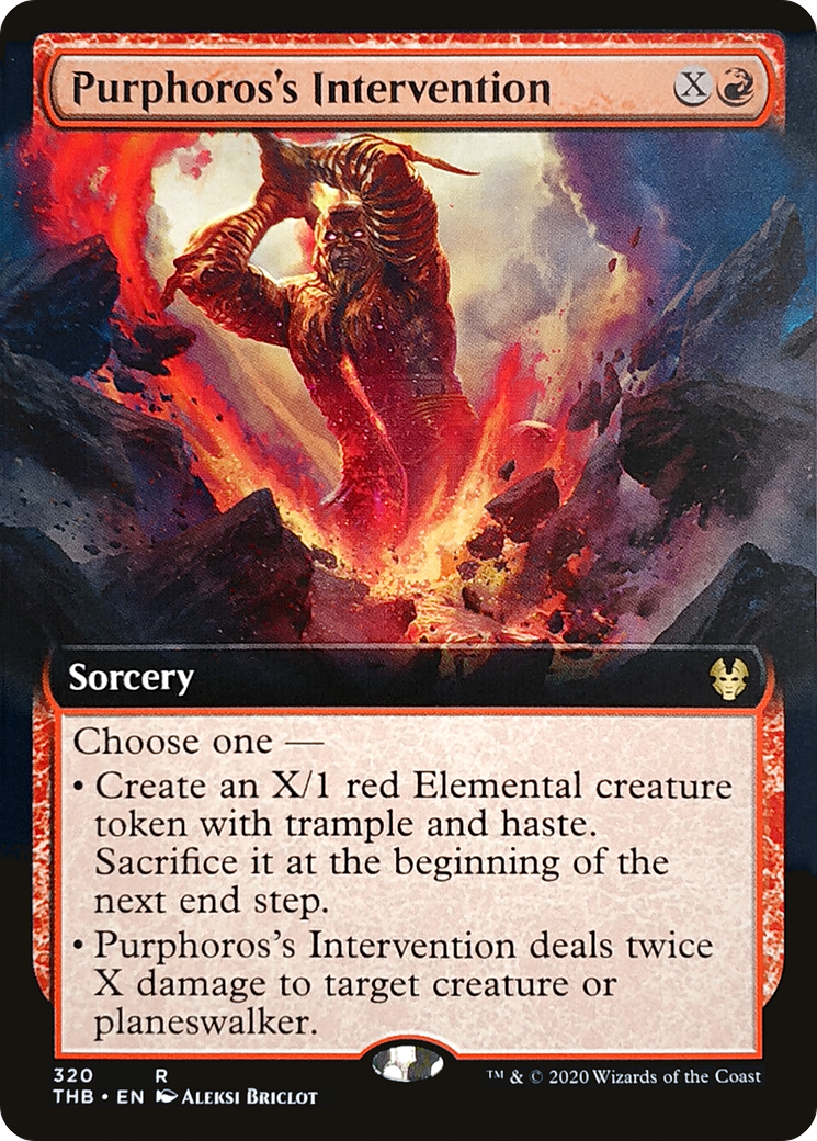 {R} Purphoros's Intervention (Extended Art) [Theros Beyond Death][THB 320]