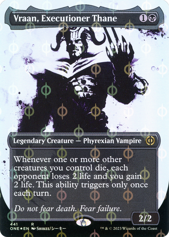 {R} Vraan, Executioner Thane (Borderless Ichor Step-and-Compleat Foil) [Phyrexia: All Will Be One][ONE 441]