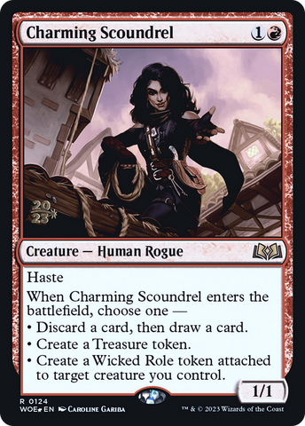 {@R} Charming Scoundrel [Wilds of Eldraine Prerelease Promos][PR WOE 124]