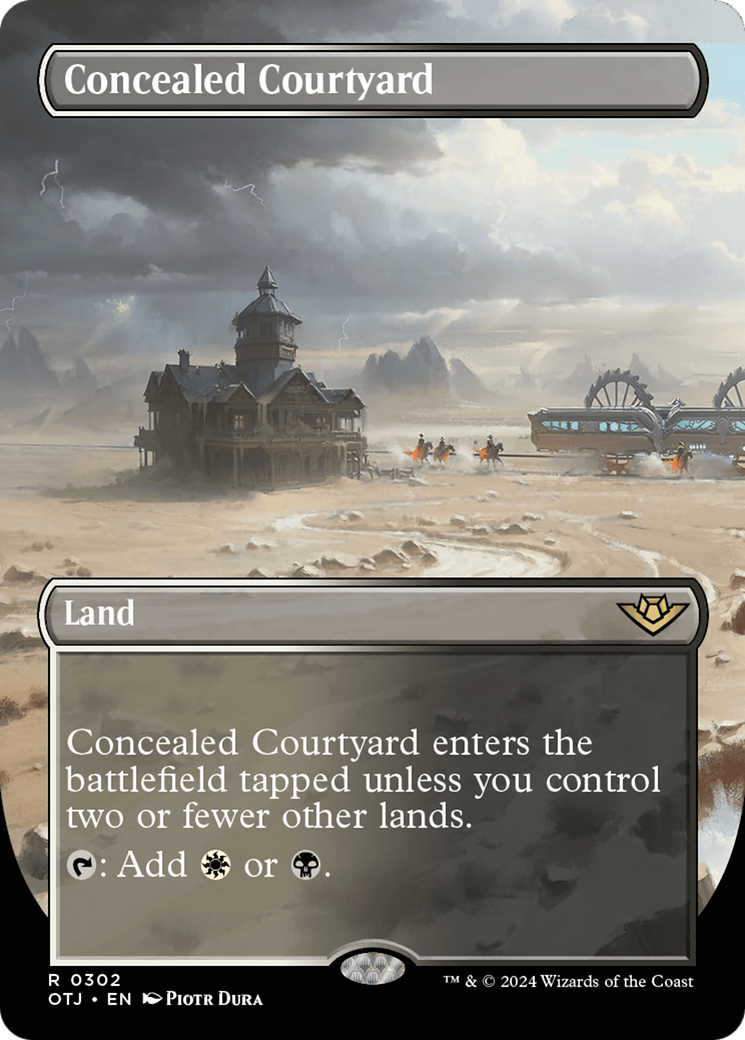 {@R} Concealed Courtyard (Borderless) [Outlaws of Thunder Junction][OTJ 302]