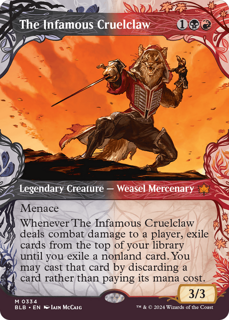 {@R} The Infamous Cruelclaw (Showcase) [Bloomburrow][BLB 334]