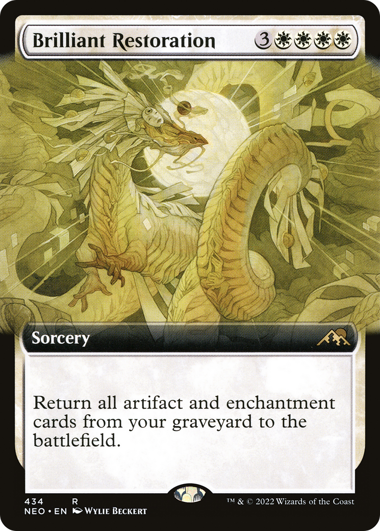 {R} Brilliant Restoration (Extended Art) [Kamigawa: Neon Dynasty][NEO 434]