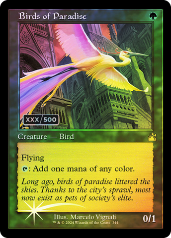 {R} Birds of Paradise (Retro) (Serialized) [Ravnica Remastered][SR RVR 344]