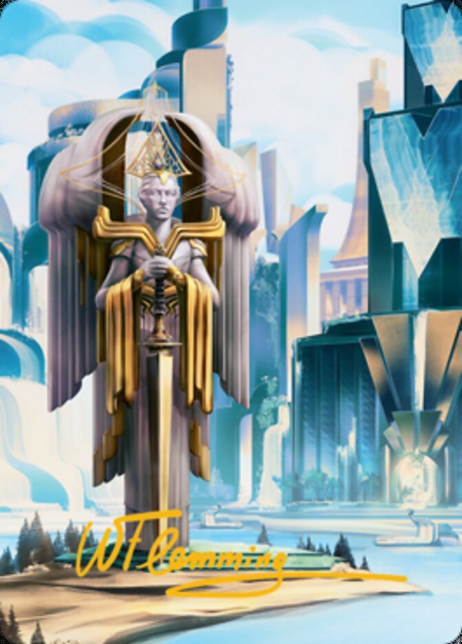 {A} Island Art Card (Gold-Stamped Signature) [Streets of New Capenna Art Series][GS ASNC 078]