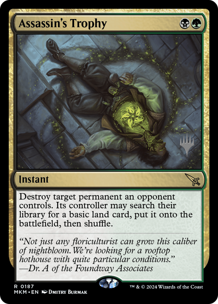 {R} Assassin's Trophy (Promo Pack) [Murders at Karlov Manor Promos][PP MKM 187]