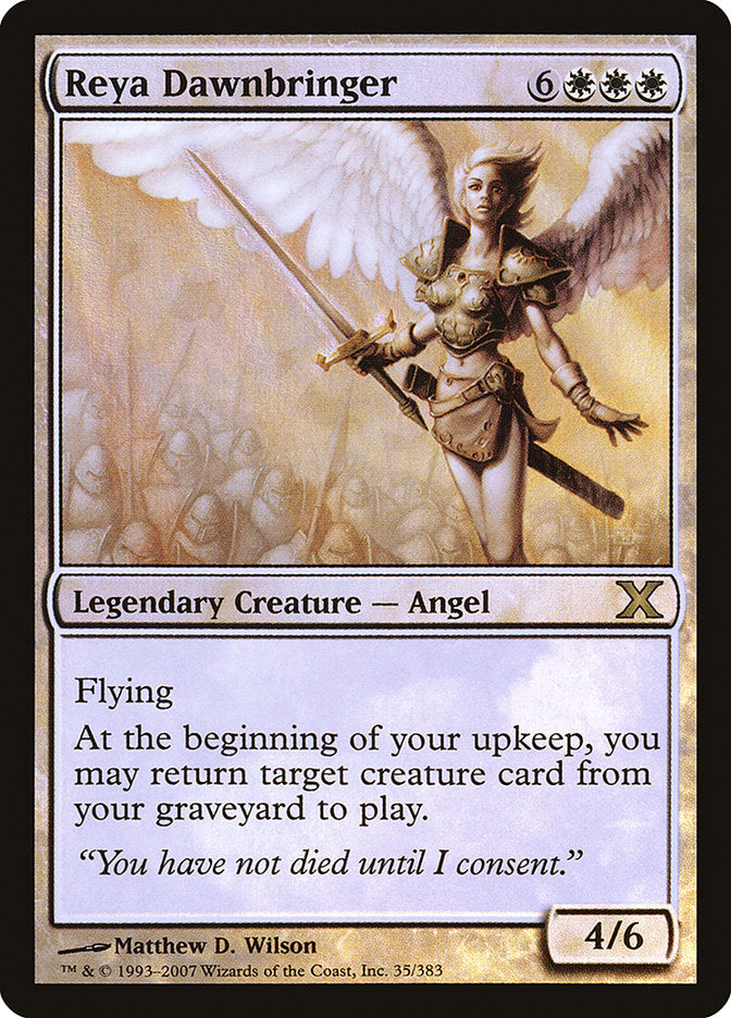 {R} Reya Dawnbringer (Premium Foil) [Tenth Edition][FP 10E 035]