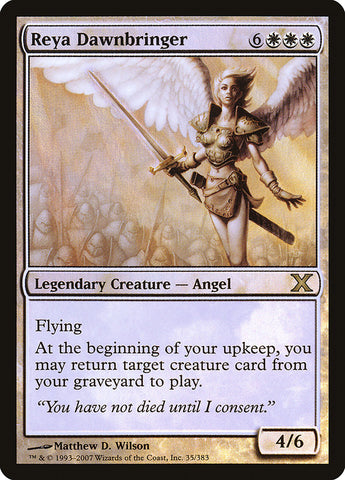 {R} Reya Dawnbringer (Premium Foil) [Tenth Edition][FP 10E 035]