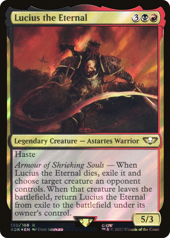 {R} Lucius the Eternal (Surge Foil) [Universes Beyond: Warhammer 40,000][SF 40K 130]